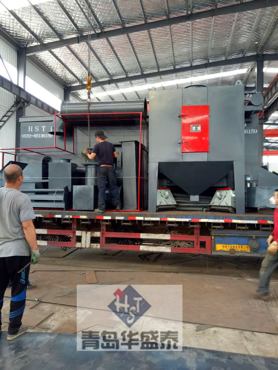 發往牡丹江698通過式拋丸機以發貨圖