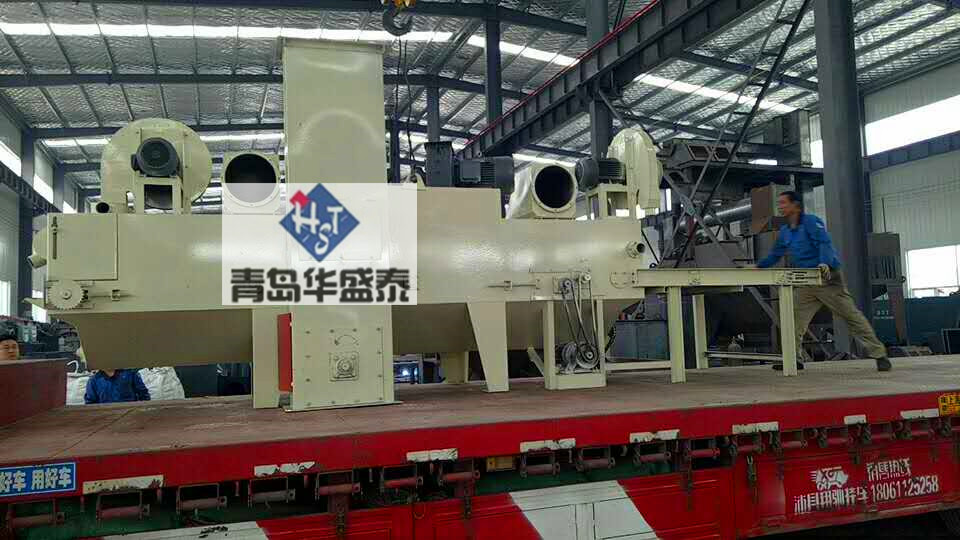 發往陜西西安石材HQS1000履帶通過式拋丸機圖