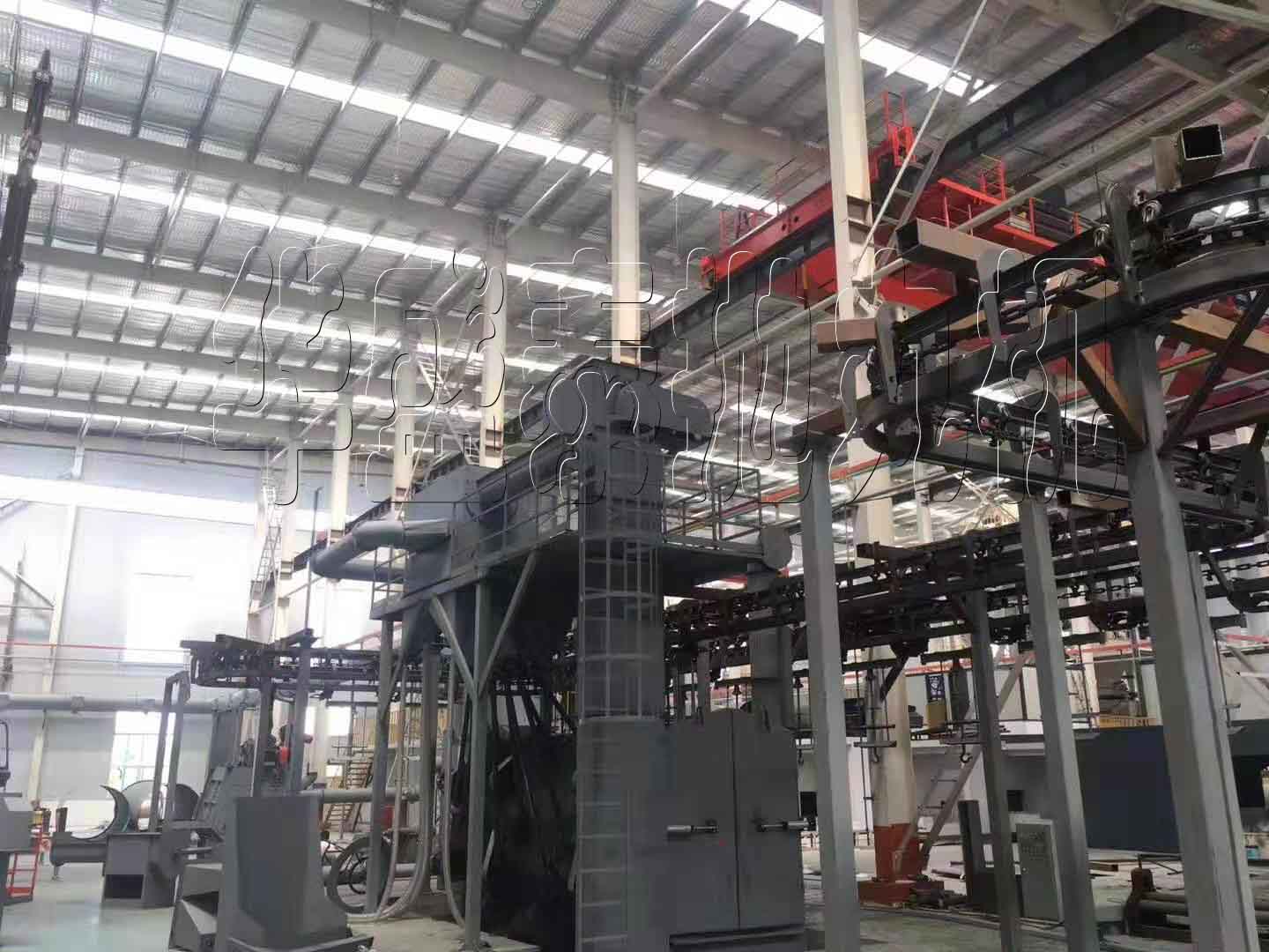 hst385多工位吊鏈式拋丸機應用范圍有哪些，大家來說一說