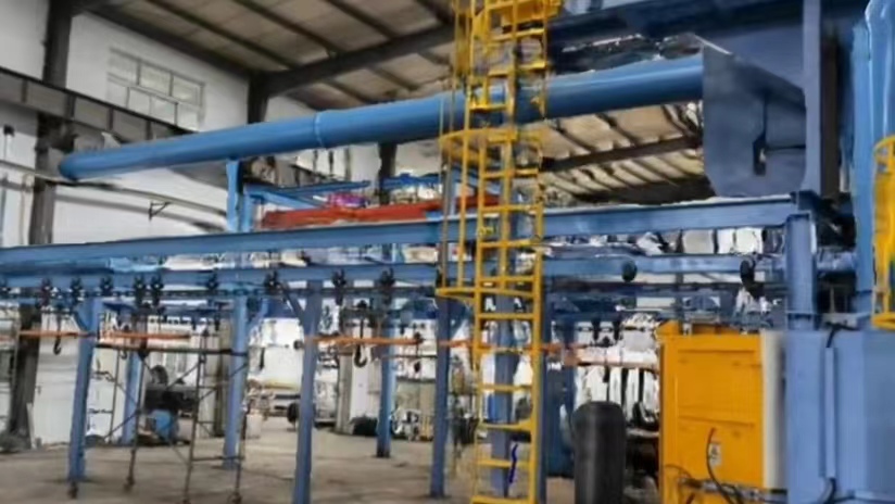 砂帶機橡膠輪_履帶式清砂機_橡膠履帶打砂清理機