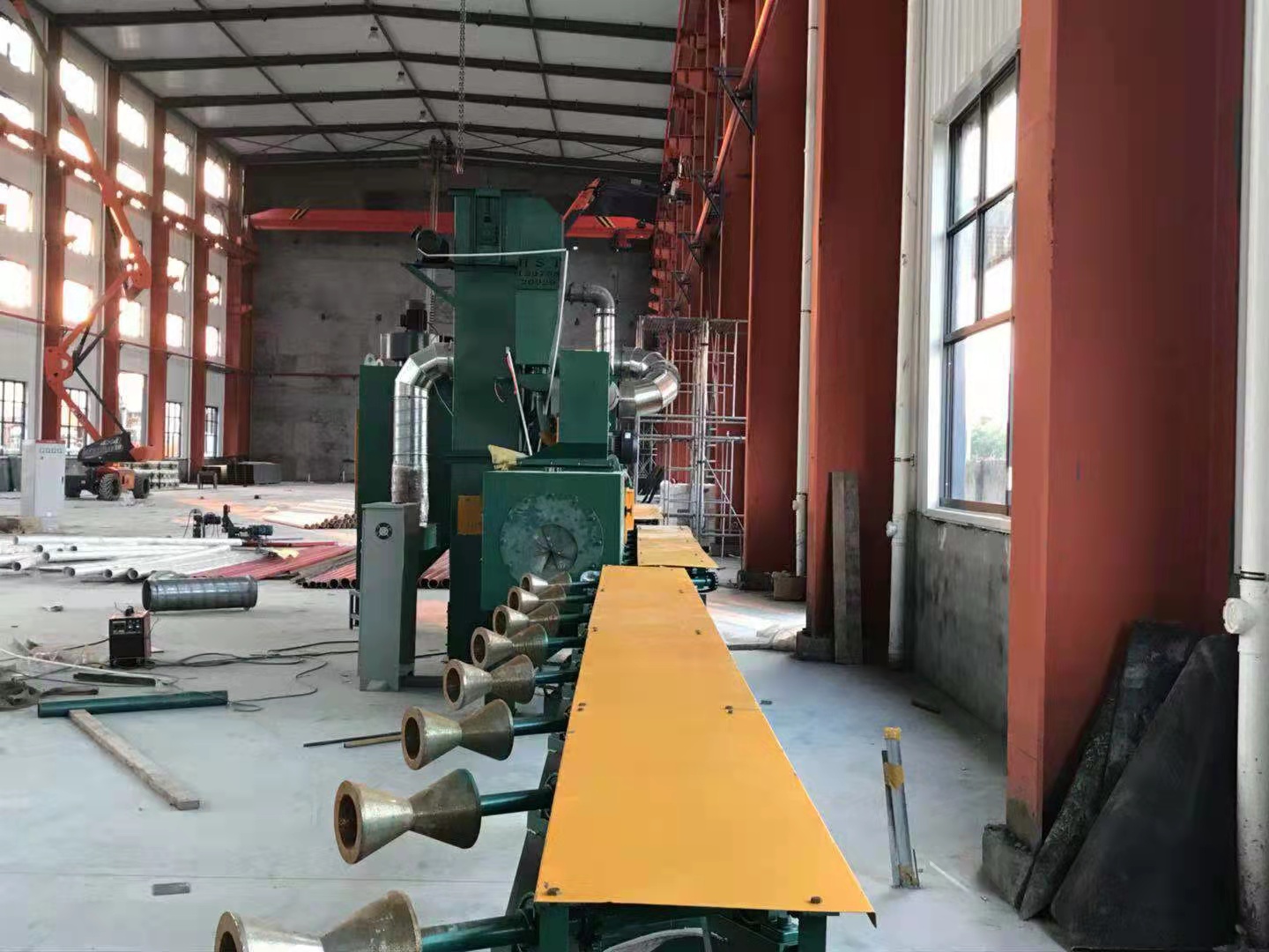 大理轉臺式拋丸機工作過程_轉盤式拋丸機_轉臺式拋丸機