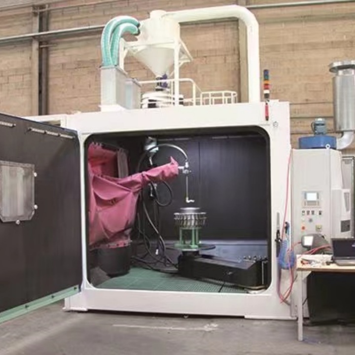 壓鑄件拋丸清理機_鑄件清理壓拋丸機圖片_鑄造用拋丸機