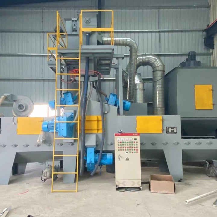 鏈條式除砂機_砂帶除銹機工作原理_懸鏈式打砂除銹機